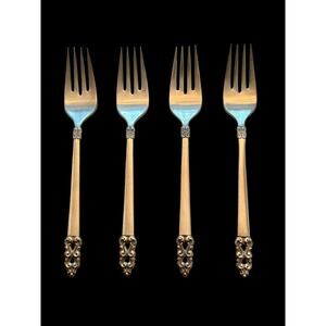 1847 Rogers Bros KING FREDERIK Vintage Royal Empress 4 Salad Forks